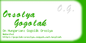 orsolya gogolak business card