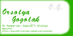 orsolya gogolak business card